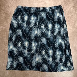 Vintage 90s Impressions Multicolor Paisley Floral Geometric Skirt Textured Goth